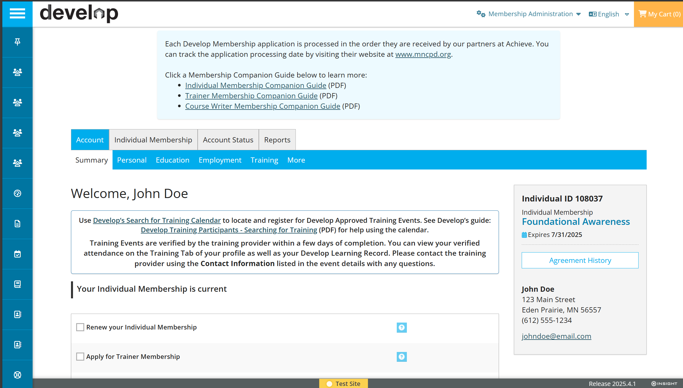Screenshot of the old Registry dashboard showing a cluttered layout and complex navigation